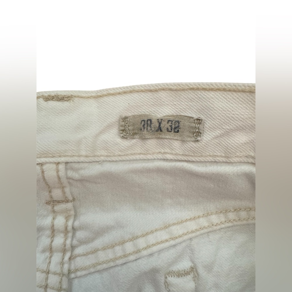 Polo Ralph Lauren Classic Fit White Jeans Distressed Denim Jeans Mens Size 38x32 - Picture 4 of 8